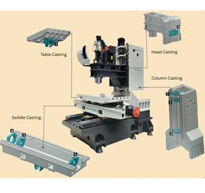 Centre d'usinage vertical haute précision VM 800 pour fraisage, perçage, taraudage CNC avancés et usinage industriel lourd du métal - Product Image 2