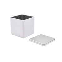 Boîte de rangement portable carrée colorée pour friandises, cadeaux, faveurs, thé en vrac, café, artisanat, boîte en métal