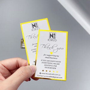 Tarjetas de Regalo Empresariales con Borde Dorado Personalizado, Impresión a Todo Color, Logotipo de Marca Personalizado, Tarjetas de Agradecimiento al por Mayor para Tiendas en Línea - Product Image 6