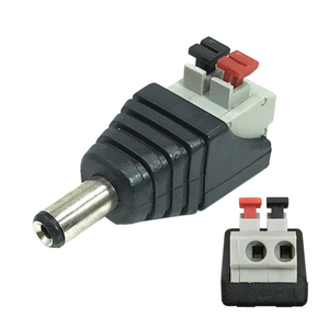 Conector de Alimentación CC Macho Negro de 5.5*2.1mm, Contacto de Cobre con 2 Pines, Carcasa de ABS para LED, Aleación Negra, Producto Nuevo en Oferta - Product Image 2