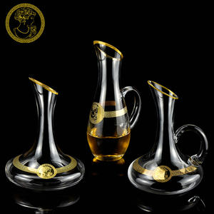 Carafe à vin en cristal soufflé à la main de style européen Elizabeth, haut de gamme, avec bec verseur aérateur et design à <span class=keywords><strong>bouche</strong></span> oblique, pour la maison et l'hôtel - Product Image 2