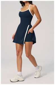 Vêtements de sport personnalisés avec logo pour femmes, ensembles de fitness respirants, vêtements de sport pour le <span class=keywords><strong>tennis</strong></span> avec shorts - Product Image 2