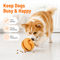 Balle distributrice de friandises en caoutchouc durable pour chien, jouet texturé résistant aux morsures pour l'entraînement et les récompenses alimentaires, idéale pour les présentoirs de vente au détail
