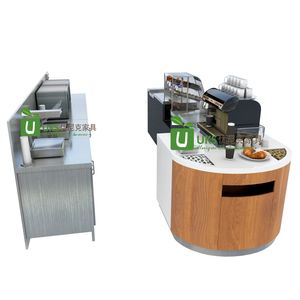 Mostrador <span class=keywords><strong>de</strong></span> trabajo <span class=keywords><strong>de</strong></span> acero inoxidable <span class=keywords><strong>de</strong></span> alta gama, cabina <span class=keywords><strong>de</strong></span> café usada, quiosco <span class=keywords><strong>de</strong></span> café duradero, vitrinas largas con estante <span class=keywords><strong>de</strong></span> dos niveles a la <span class=keywords><strong>venta</strong></span> - Product Image 5