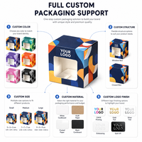 Boîte personnalisée imprimée avec fenêtre transparente, emballage de papeterie et boîte en papier 350 g/m² pour la vente au détail