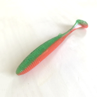 Leurre souple Bellance T-Tail 95mm 4.5g en PVC imprimé pour la pêche en eau salée, la pêche en bateau en mer, la pêche en rivière et en ruisseau