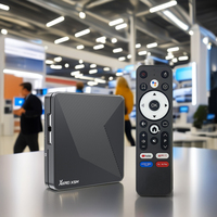 Boîtier TV Android 14.0 Amlogic S905X5M Quad Core 8K 4K*2K UHD Ultra Mince avec LAN Haute Vitesse et WiFi Double Bande, Très Populaire sur le Marché Européen