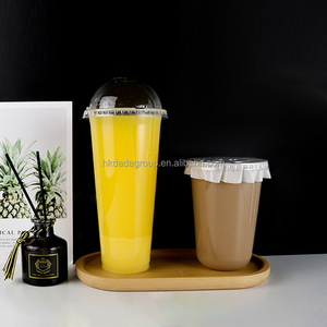 Custom Logo 360ml/16oz/500ml/700ml Disposable PP Transparent Food Grade 90mm Diameter <b>Smoothie</b> Bubble Boba Milk Tea Cup with Lid - Product Image 1