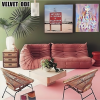 Promotion : Canapé Caterpillar individuel en velours, fauteuil de sol relaxant, compressé sous vide, inclinable, pour chambre et balcon