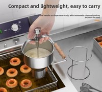 Machine manuelle à beignets avec fonction de remplissage et d'extrusion, pour boulangerie, légère, haute capacité (300 pièces/heure), à base de farine, facile à utiliser