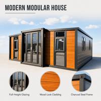 Exportation vers l'Australie : Maison conteneur portable étanche de 20 pieds à double aile extensible avec cuisine et salle de bain pour usage résidentiel