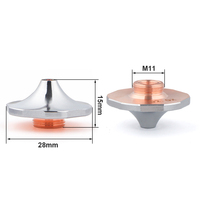 Buse de découpe laser double couche DX D28 H15 M11 hexagonale à bord dentelé en cuivre chromé pour tête de découpe laser à fibre