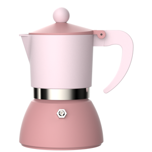 Ensemble de cafetière Moka rose Emode New Style pour la Saint-Valentin en aluminium avec deux tasses - Product Image 5