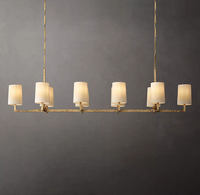 Lustre cylindrique moderne pour salle à manger d'hôtel, en verre satiné blanc et laiton cuivré, rond, Kronleuchter