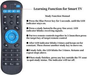 รีโมทคอนโทรลทดแทนใช้ได้กับแอนดรอยด์ทีวี STB BOX mxq T95 Max PLUS Plus Pro X2 <span class=keywords><strong>qbox</strong></span> X96 H96 MX1 MX10 T9 TX3 TX6 HK1 H50 - Product Image 5