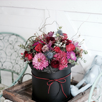 Cadeaux de Saint Valentin les plus vendus cadeaux de fantaisie boîte à fleurs en or rose éternelle naturelle préservée vraie rose dans une boîte cadeau