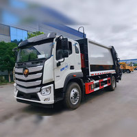 Camion Compacteur de Déchets Foton 4x2 de 14 Mètres Cubes, Chargeur Arrière de 12 Tonnes, Compresseur de Déchets pour le Transport des Déchets, Vente Directe Usine