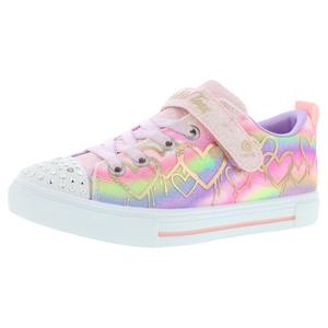 Chaussures pour filles Twinkle Sparks Ombre Love, lumineuses, à fermeture auto-agrippante en forme de cœur, rose clair multicolore, style marche - Product Image 1
