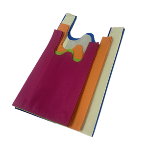 Sac Non tissé réutilisable personnalisé pour T-shirt, sachets biodégradables tf colorés, bon marché, vente en gros - Product Image 2