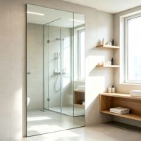 Miroir de salle de bain mural haut sans cadre, miroir mural vertical pleine grandeur en verre argenté HD pour la douche, la salle de bain et la décoration intérieure