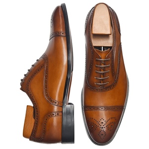 Chaussures Oxford élégantes de luxe pour hommes, en cuir de vache italien, à lacets, pour le bureau et les occasions formelles - Grande Vente - Product Image 5