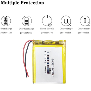 3,7 V 1600mAh directo de fábrica 604050 polímero de litio cuadrado plano <span class=keywords><strong>recargable</strong></span> ciclo profundo Lipo batería bolsa batería de iones - Product Image 3