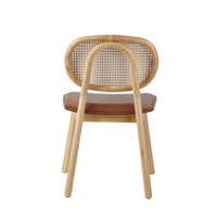 Chaises en bois massif en gros pour café, chaise de salle à manger, chaise de restaurant en bois rembourrée
