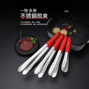 304 Stainless Steel Food Clips Long Handle Heavy Duty For Frying Grilling Barbecue - Product Image 3
