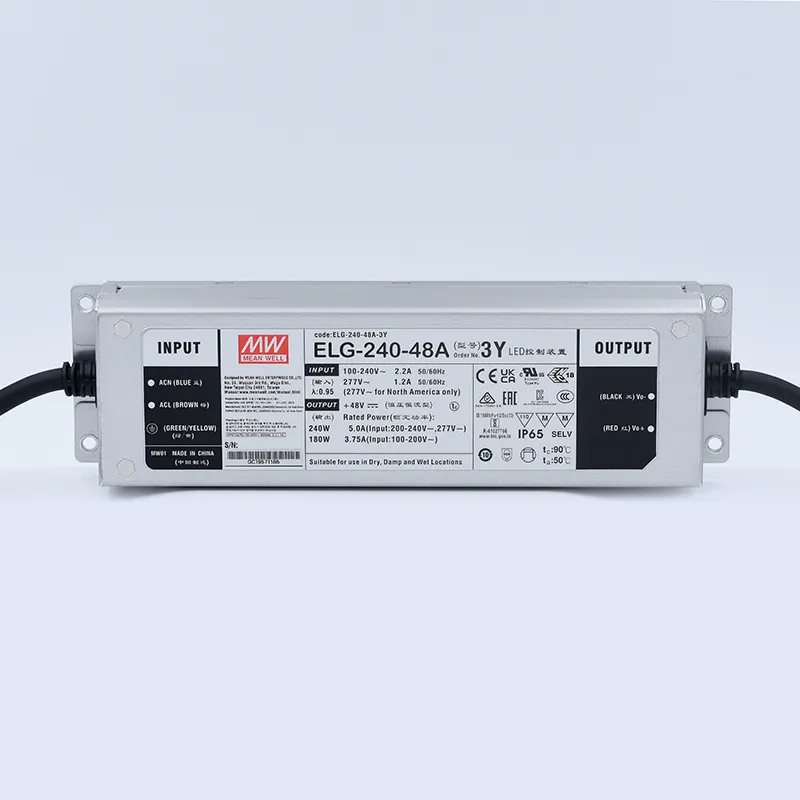 Meanwell ELG 75W 100W 150W 200W 300W 24V 12V 48V IP67 Dimmable Constant Voltage Strip Lighting Power Supply Led Driver