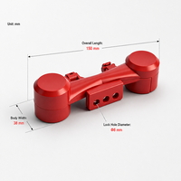 Dispositif de verrouillage de valve papillon en ABS rouge, type déverrouillage par clé, pour la sécurité des valves et la conformité LOTO