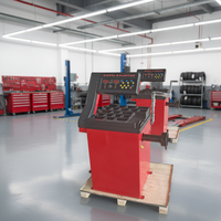 Équipement mobile de montage de pneus pour camionnettes, équilibreuse de roues automatique ±1G, machine d'équilibrage de roues à broche haute précision à réinitialisation automatique