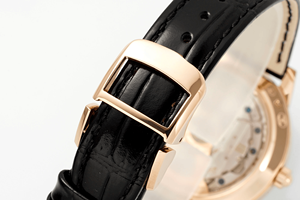 Montre mécanique ronde pour femme, boîtier couleur or rose, lunette sertie de diamants, phase de lune, bracelet en cuir véritable, cadran analogique, 38 mm - Product Image 2