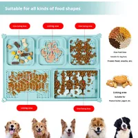Gamelle carrée en silicone pour chien à alimentation lente, avec ventouse anti-étouffement et tapis de léchage multifonctionnel – Offre Spéciale