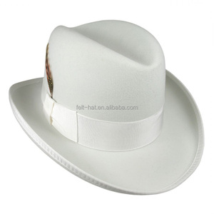 Formal 100% Lana Fieltro <span class=keywords><strong>Homburg</strong></span> Sombreros Hombres Sombreros - Product Image 1