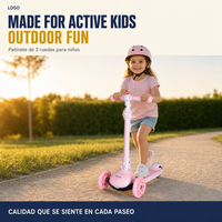 Trottinette pour enfants à 3 roues, hauteur réglable, guidon en T, roues en PU, plateau renforcé en PP, trottinette pour garçons et filles