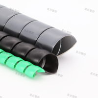 Envoltura de tubo en espiral flexible de corte personalizado Manga de gestión de cables de PP Producto de plástico para cable de computadora en negro, blanco y amarillo