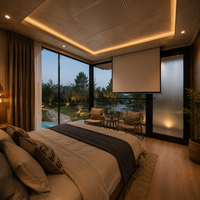 Capsule spatiale futuriste haut de gamme, maison préfabriquée modulaire, mini-villa pour station balnéaire en montagne, cabine mobile intelligente en conteneur