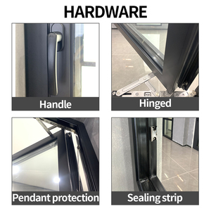 Customized 3x4 Casement <strong>Window</strong> Modern Black Aluminum Hurricane Impact American Residential <strong>Windows</strong> for Villas Customized <strong>Frame</strong> - Product Image 3