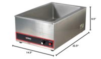 Chauffe-Plats Commercial Portable HUAZE en Acier Inoxydable, Table Vapeur 120V 1200W, Capacité 50L, Économie d'Énergie, Arrêt Automatique, Multiples Fonctions
