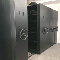 Système de stockage d'archives métalliques à haute densité, rayonnages mobiles compactes à roulettes pour documents gouvernementaux