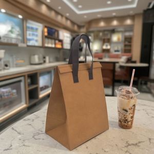 Custom Logo Disposable Cooler Bag Thermal Insulation OEM Cartoon Tote Lunch Insulated Take Away Non-Woven Food Storage Good - Product Image 1