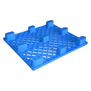 1200*1100 9 feet legs single one sides conomic tray forklift plastic pallet for cargo export