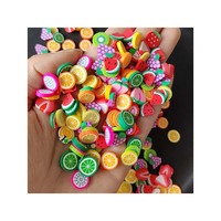 Autocollants décoratifs pour Nail Art, tranches en argile polymère, en forme de fruits, bricolage, mignon, décoration, Scrapbook, 10 pièces