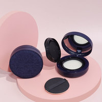 Nouveau fond de teint à coussin d'air noir conteneur de poudre compact 13g étui à coussin d'air vide coussin d'air cosmétique boîte à crème bb