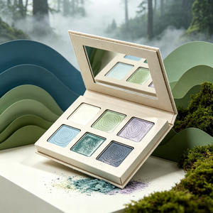 พาเลทอายแชโดว์ 6 เฉดสีโทนเย็น บรรจุในกล่องกระดาษแข็ง เนื้อแมตต์และชิมเมอร์ เกลี่ยง่าย รับผลิตแบบ OEM และติดฉลากส่วนตัว - Product Image 5