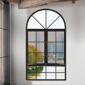 Fenêtre et porte à battant <span class=keywords><strong>fixe</strong></span> en alliage d'aluminium sur mesure avec moustiquaire en acier inoxydable, finition noire, design français pour usage extérieur - Product Image 4