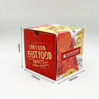 Caja de Embalaje para Comida para Llevar de Restaurante, Personalizada con Logotipo y Diseño Impreso, para Papas Fritas, Hamburguesas, Pollo Frito