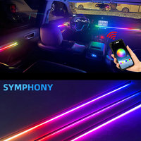 Lampe d'ambiance pour pied de voiture à Led Neon Mood Lighting Music Control App RGB Auto Interior Decorative Atmosphere Symphony Ambient Light