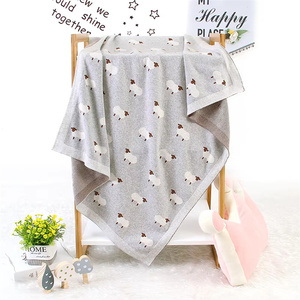 1 pezzo Private Label Baby Boy plaid da neonato graziosi passeggini da bambina appena nati di pecora avvolgono morbida coperta in maglia di cotone per <span class=keywords><strong>neonati</strong></span> - Product Image 4