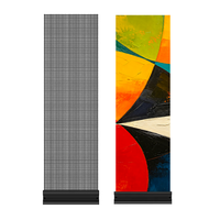Écran LED transparent P3.9 P2.5, panneau holographique, conception modulaire connectable pour mur-rideau en verre de magasin